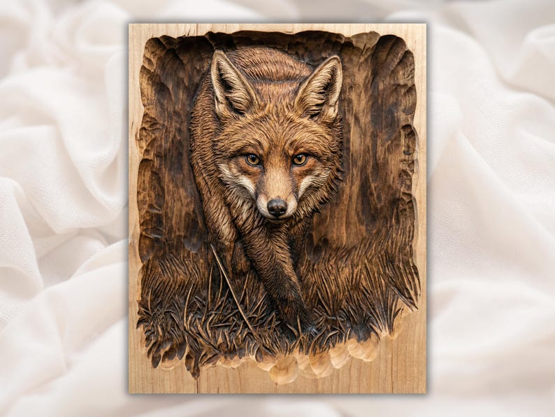 Fox 3D Relief STL bas-relief STL