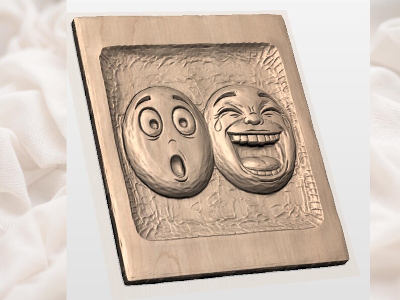 Funny Emoji Faces STL view 2