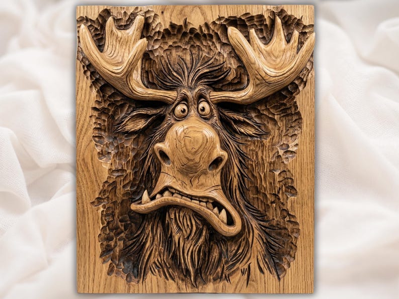 Funny Moose 3D Bas Relief STL bas-relief STL design