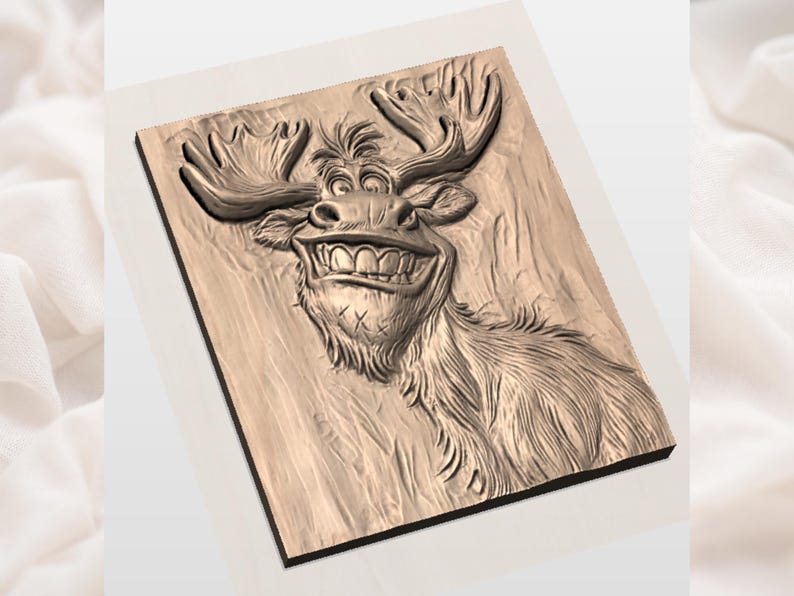 Funny Moose STL File view 3