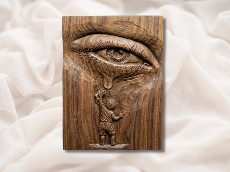 Giant Eye & Child 3D Relief STL bas-relief STL design