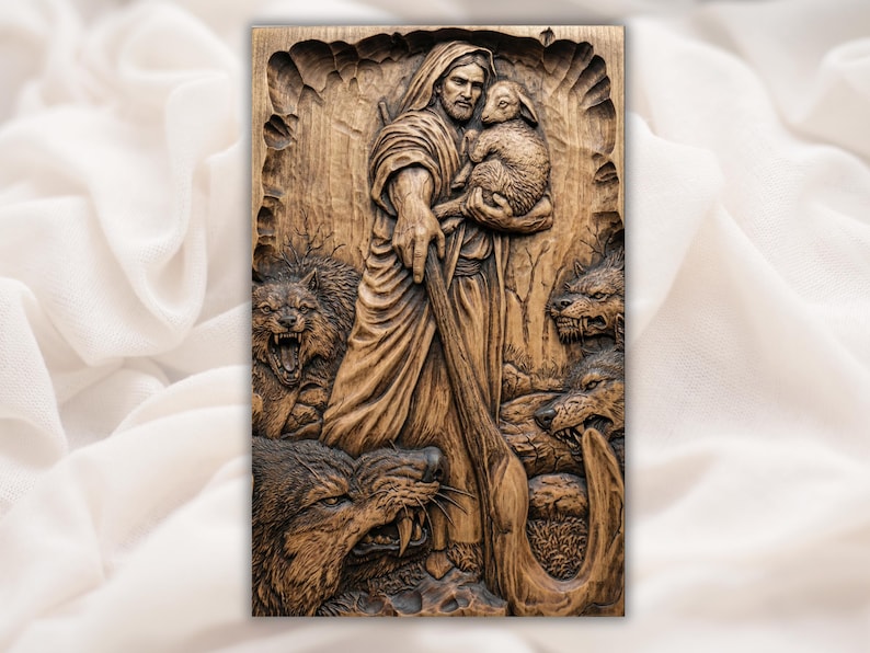 Good Shepherd Relief STL bas-relief STL