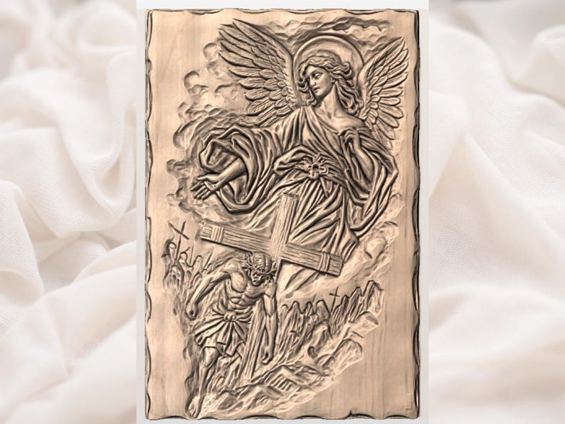 Guardian Angel Relief STL view 2