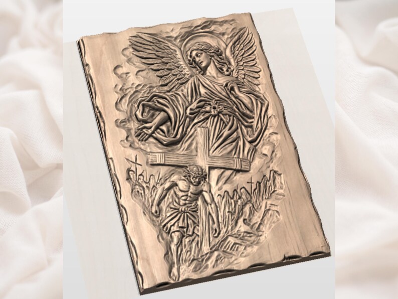 Guardian Angel Relief STL view 3