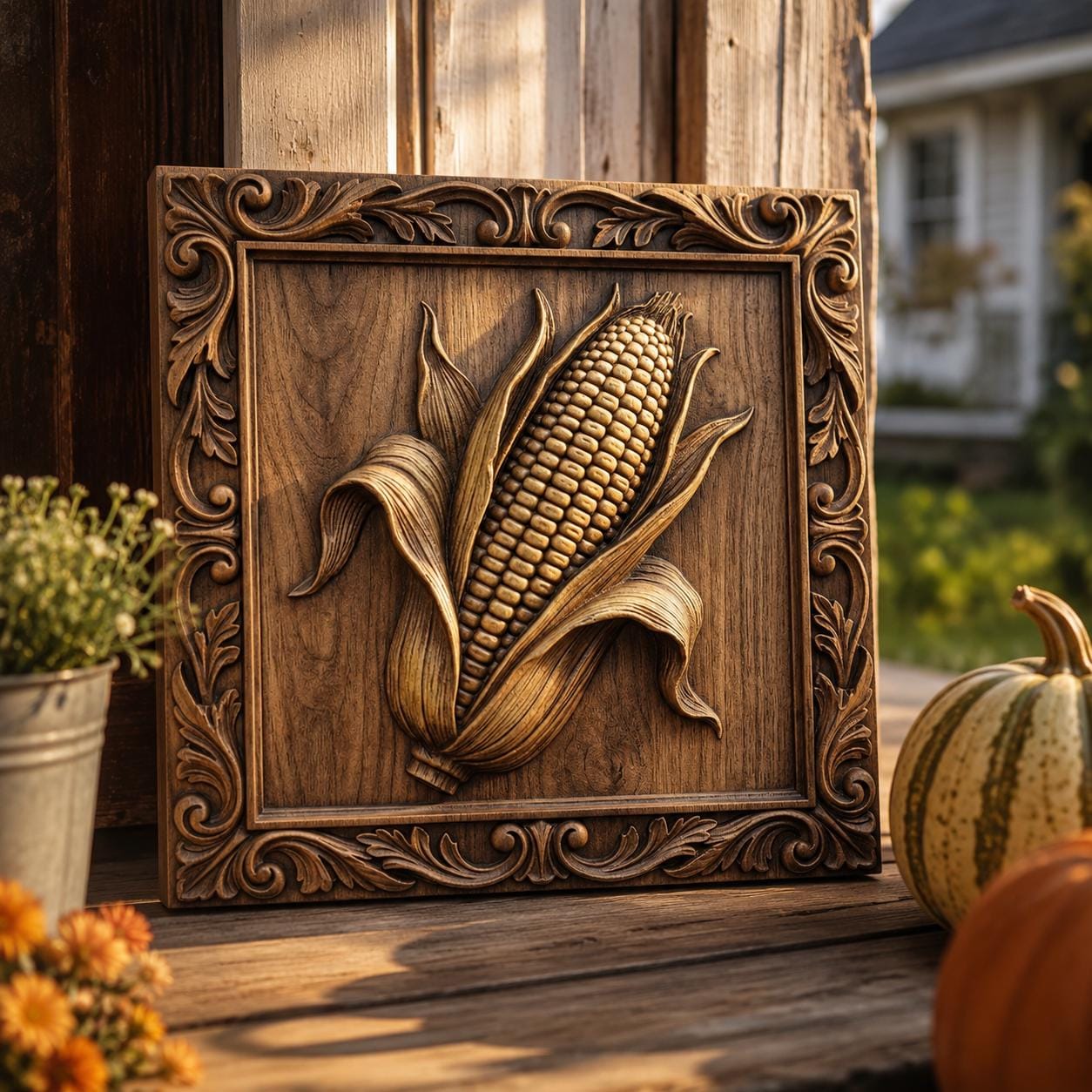 Harvest Corn Relief CNC router STL file view 6
