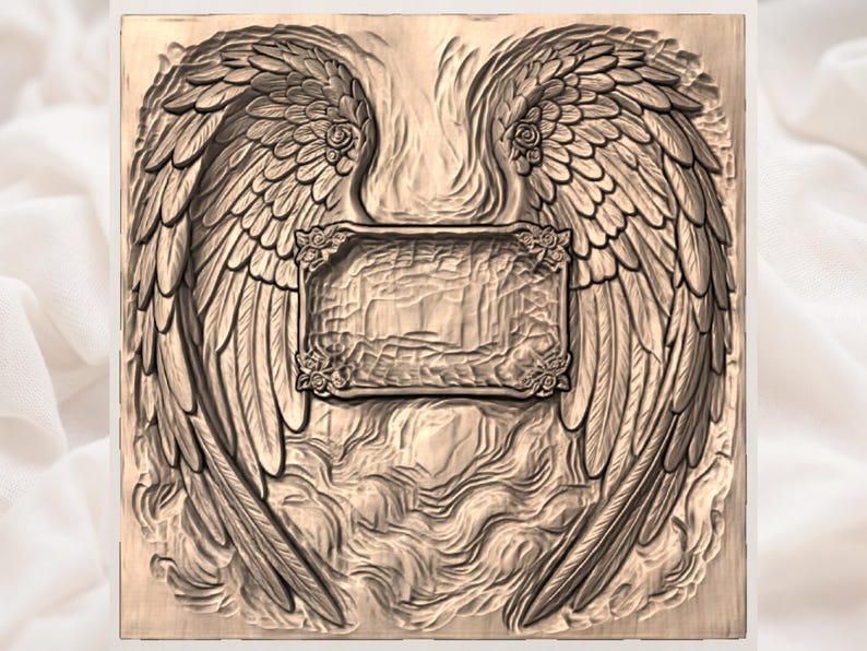 Heavenly Angel Wings STL Panel view 2