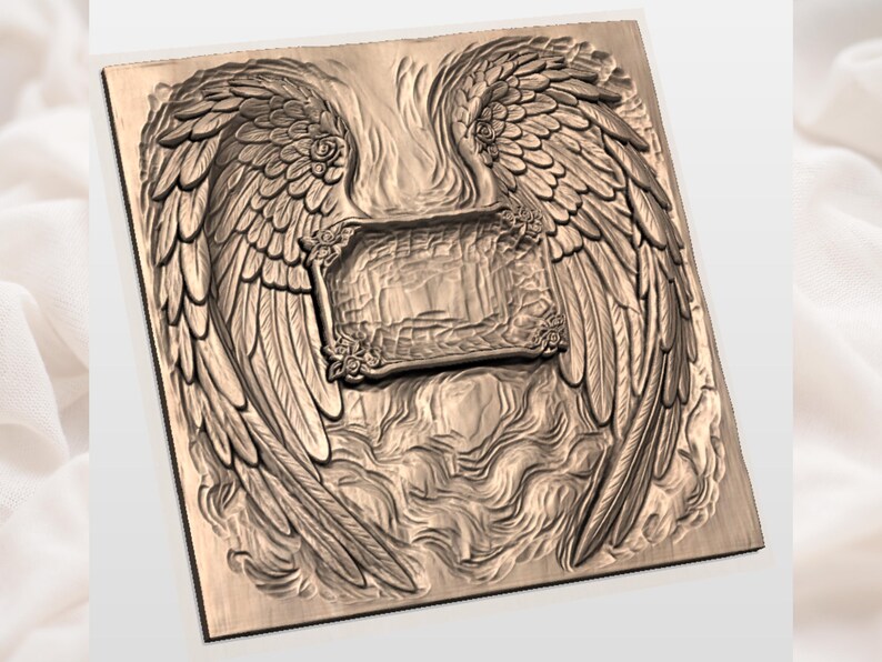 Heavenly Angel Wings STL Panel view 3