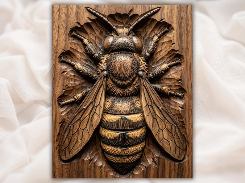 Honey Bee Relief STL bas-relief STL