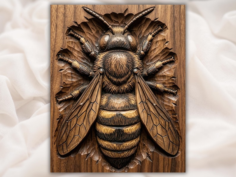Honey Bee Relief STL bas-relief STL design