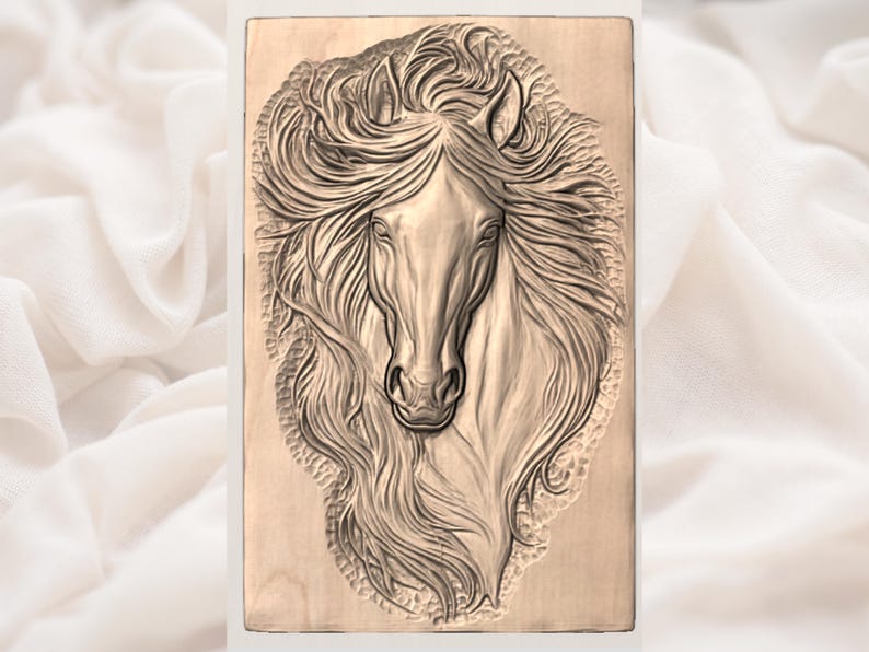 Horse Head STL view 3