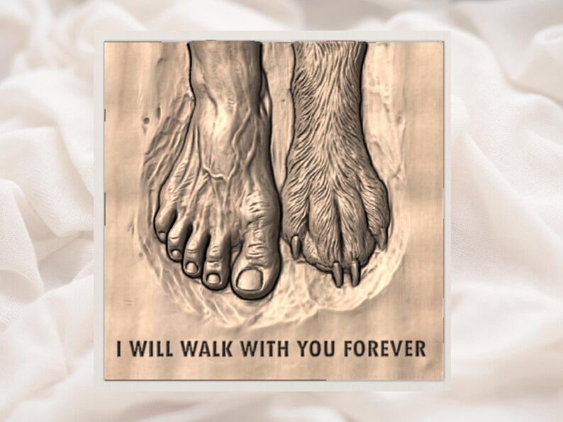 I Will Walk With You Forever--3D Relief STL view 2