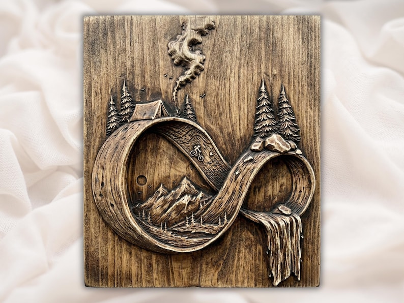 Infinity Mountain STL Relief bas-relief STL design