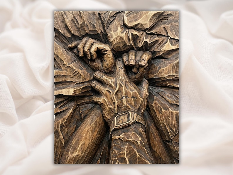 Intimate Couple Hands 3D Relief STL bas-relief STL