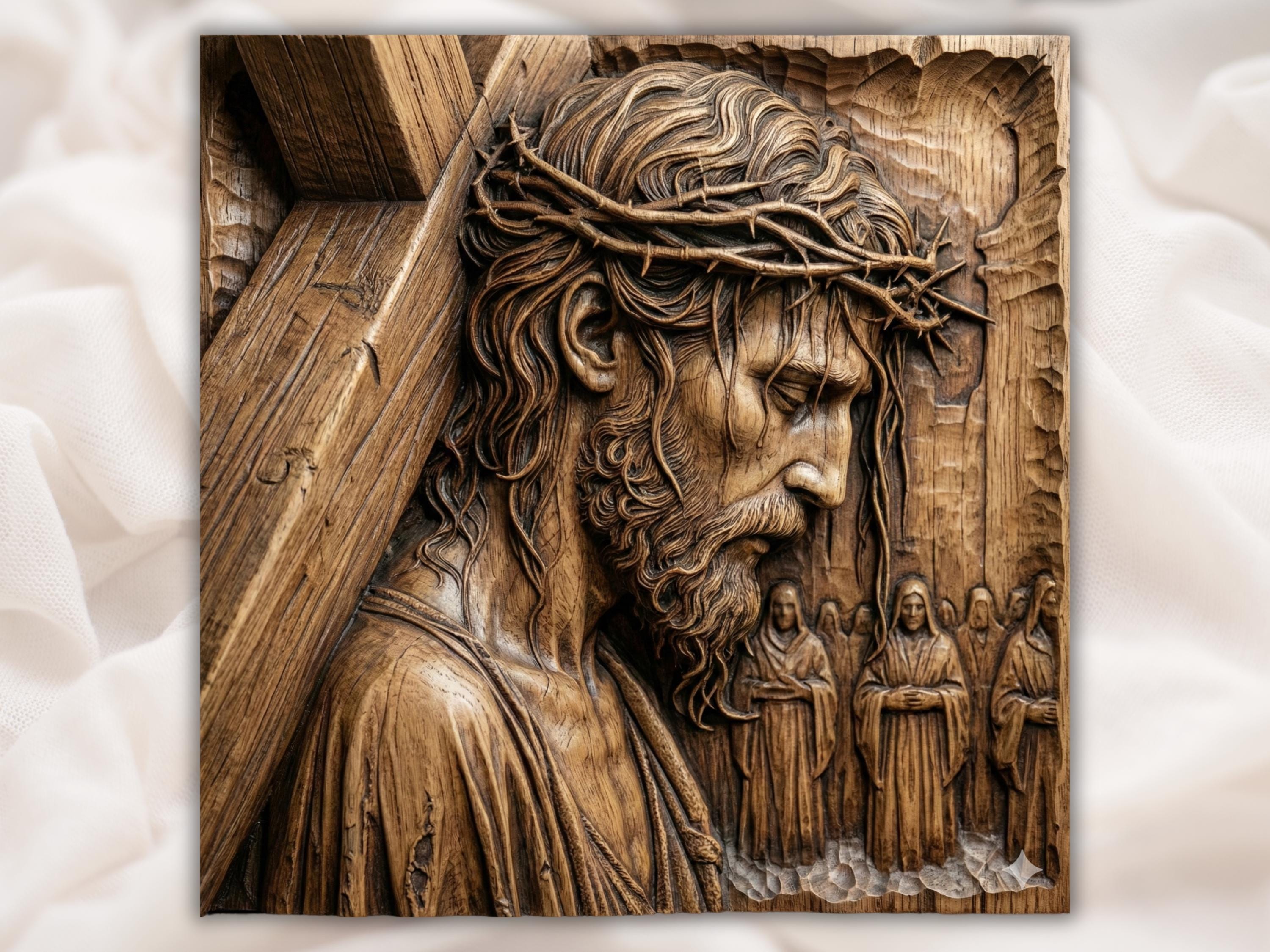 Christ Crowned with Thorns Bas-Relief STL for CNC Carving bas-relief STL design