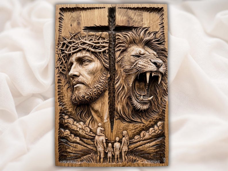 Jesus Lion of Judah STL bas-relief STL