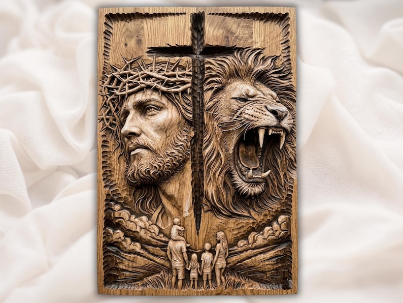 Jesus Lion of Judah STL bas-relief STL design