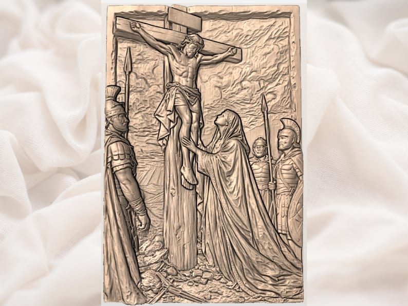 Jesus on the Cross STL view 3