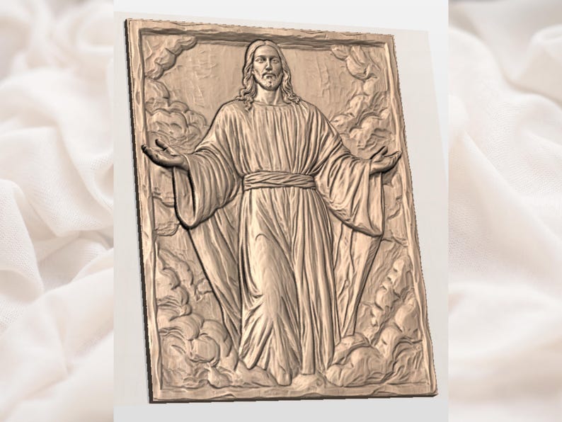 Jesus Relief STL view 2
