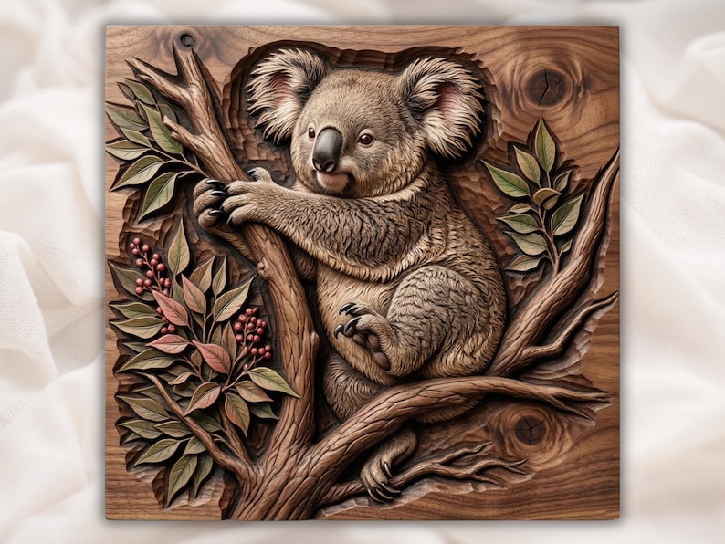 Koala Bear STL bas-relief STL