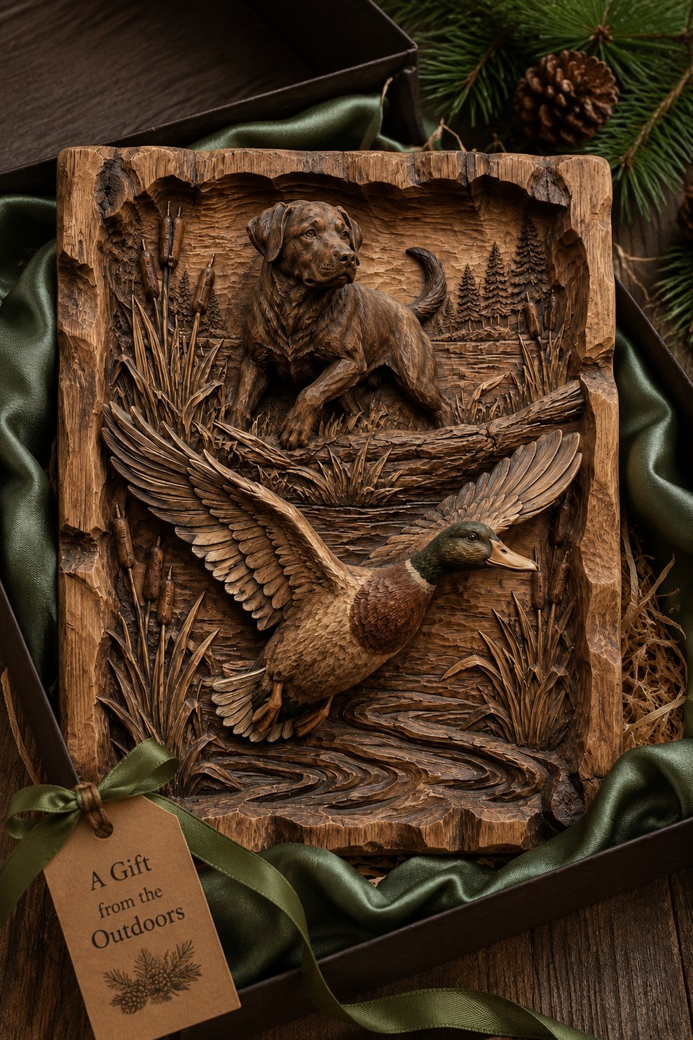 Labrador Retriever Hunting Mallard Duck Wall Art Panel view 8