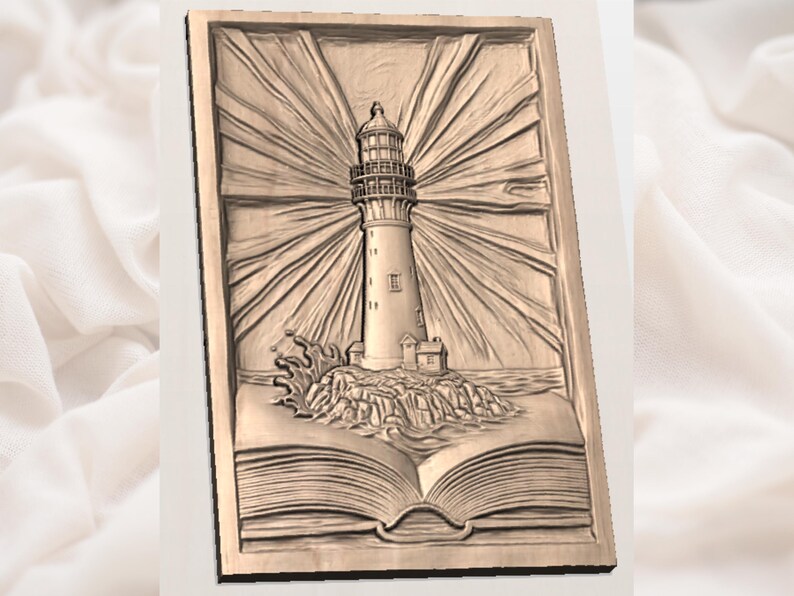 Lighthouse Book STL view 2