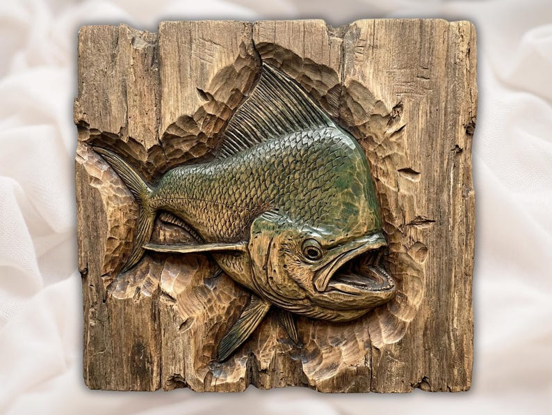 Mahi Mahi Relief STL bas-relief STL design
