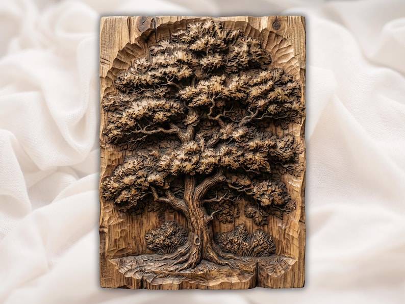Majestic Oak Tree 3D STL Relief bas-relief STL