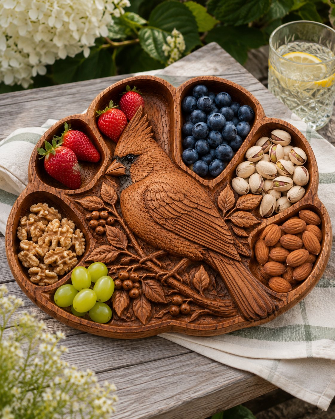 Northern Cardinal Bird Wood Carving Design view 6