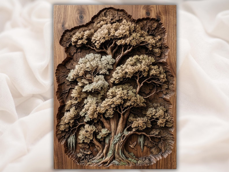 Old Oak File bas-relief STL design