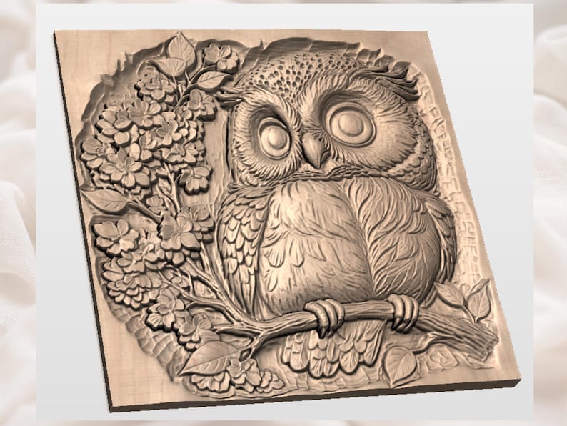 Owl Blossom STL view 2