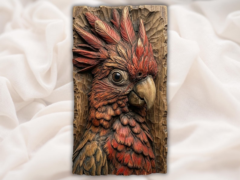 Parrot Head Relief STL bas-relief STL