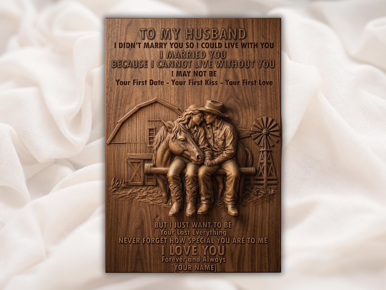 Personalized Husband Gift 3D Bas Relief STL bas-relief STL design