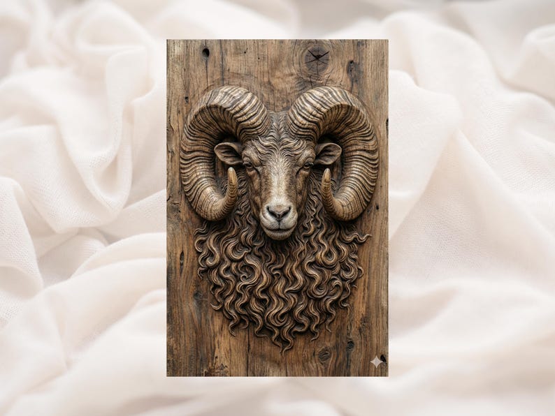 Ram Head 3D Relief STL bas-relief STL