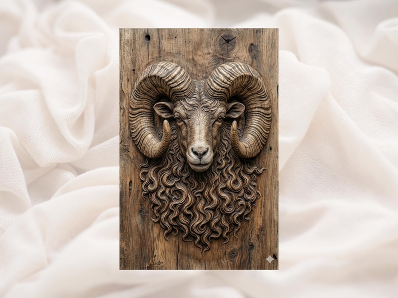 Ram Head 3D Relief STL bas-relief STL design