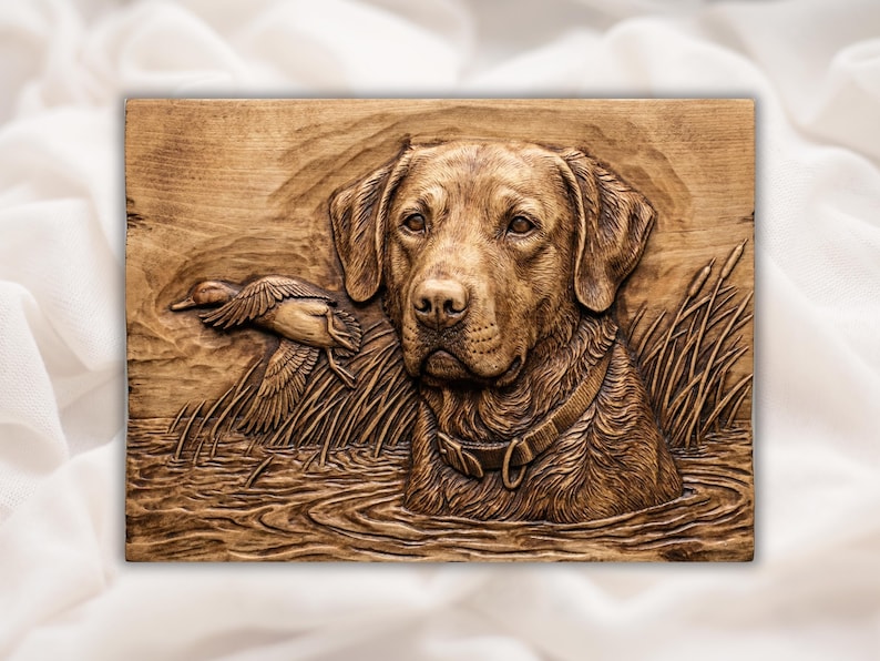 Retriever Dog 3D Relief STL bas-relief STL design
