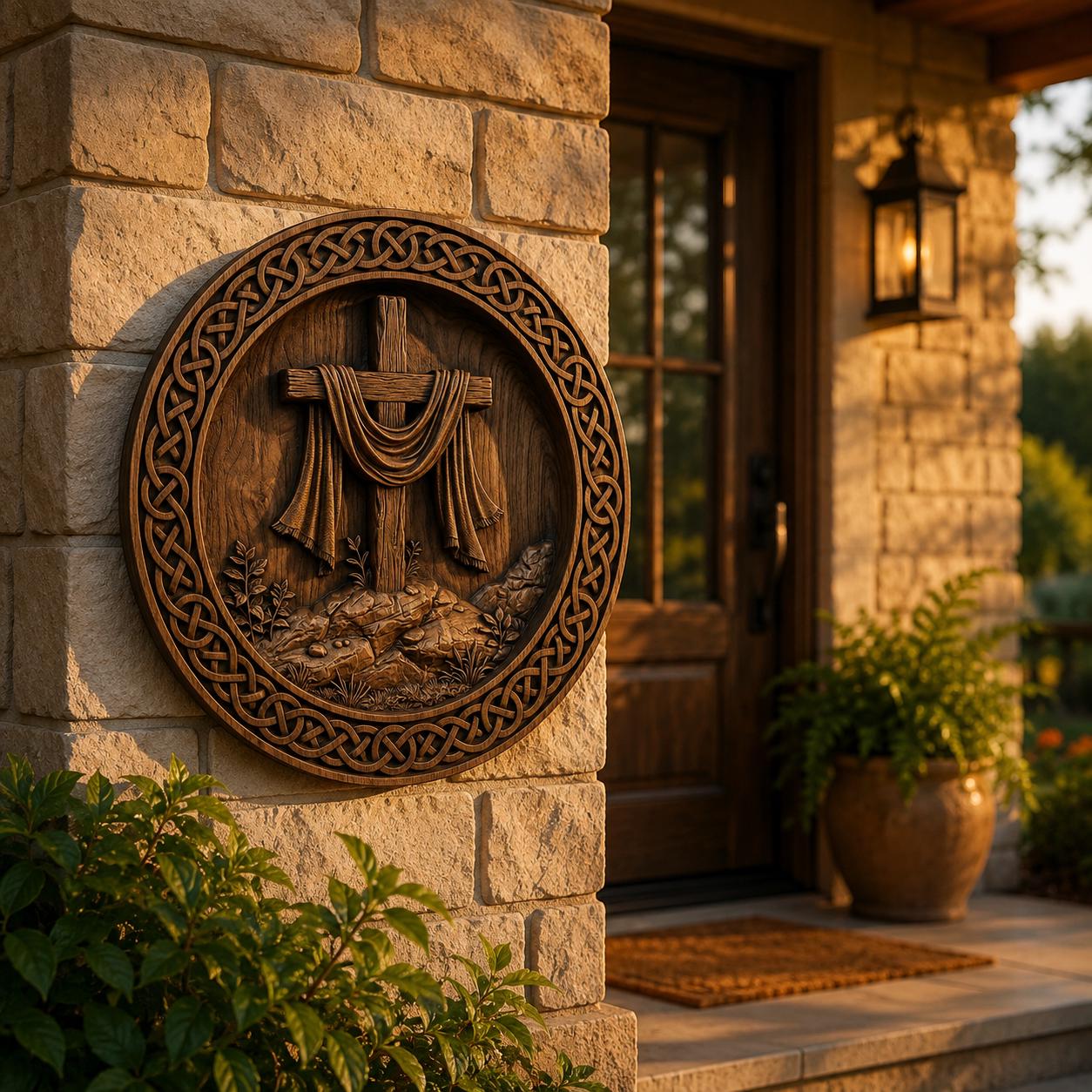 Risen Christ Cross Relief STL file for CNC router view 8