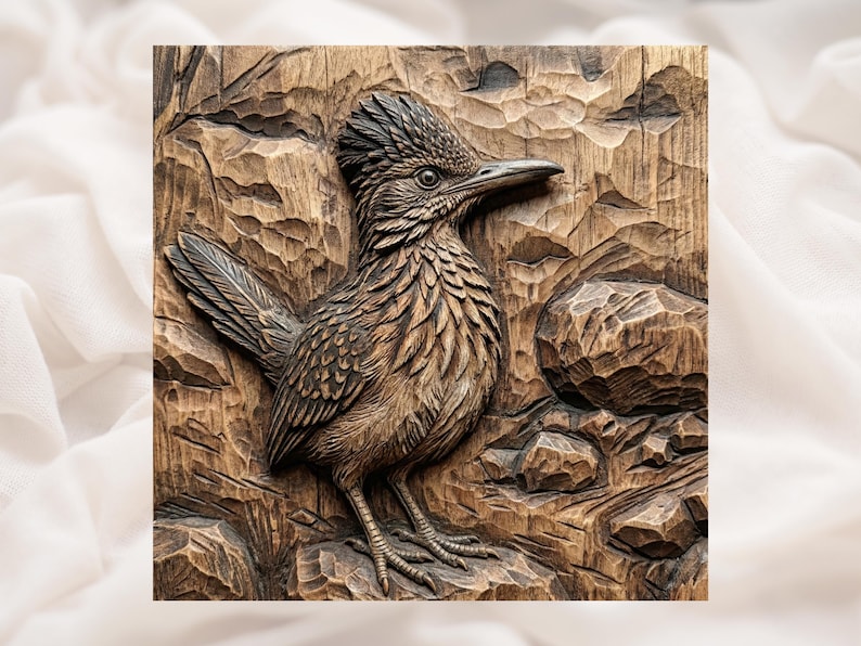 roadrunner wall art 3D Relief STL bas-relief STL