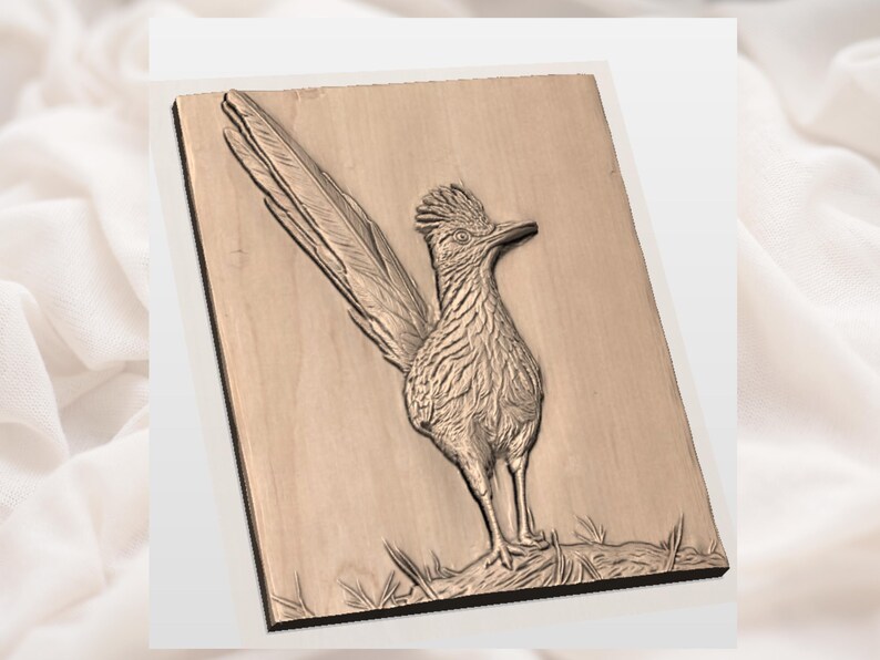 Road runner Bird ready to carve STL view 3