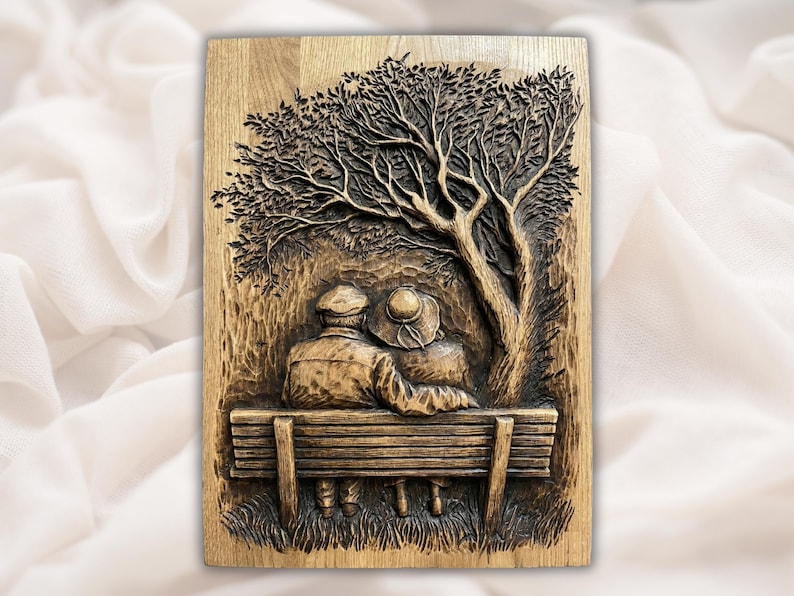 Romantic Couple 3D STL File bas-relief STL