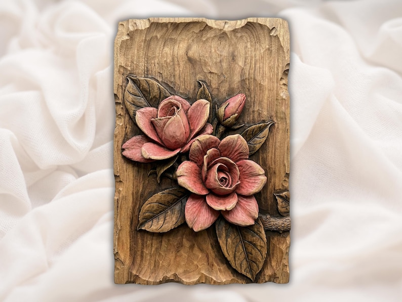 Rose Flower STL bas-relief STL