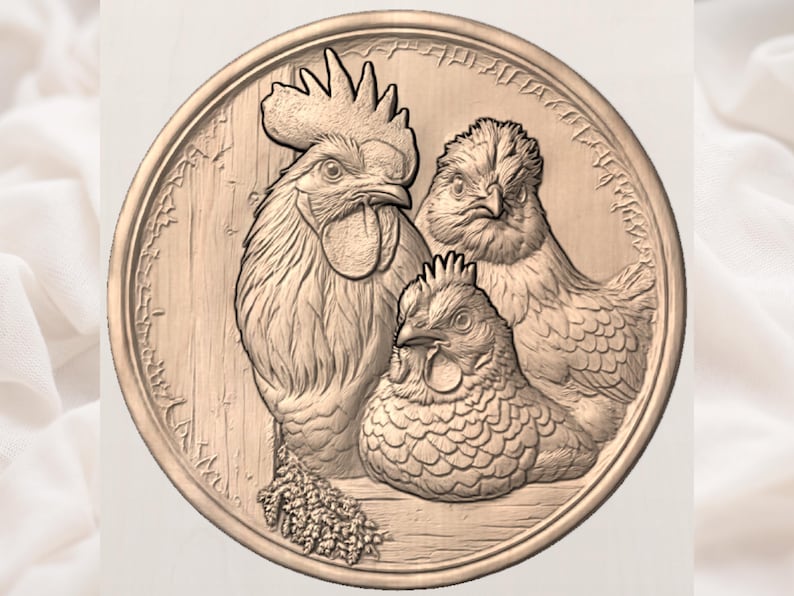 Round Chicken Coop STL view 2
