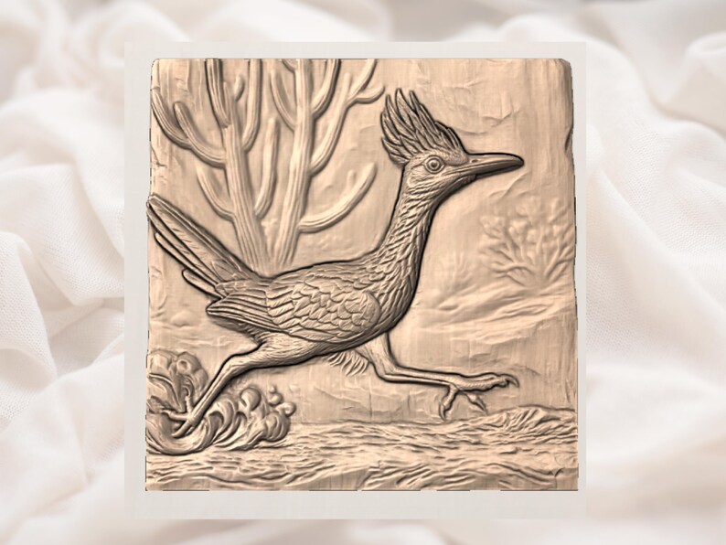 Running Roadrunner 3D Relief STL view 2