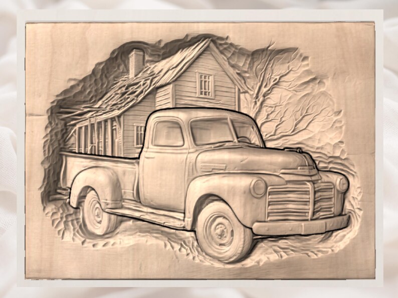 Rusty Truck STL view 2