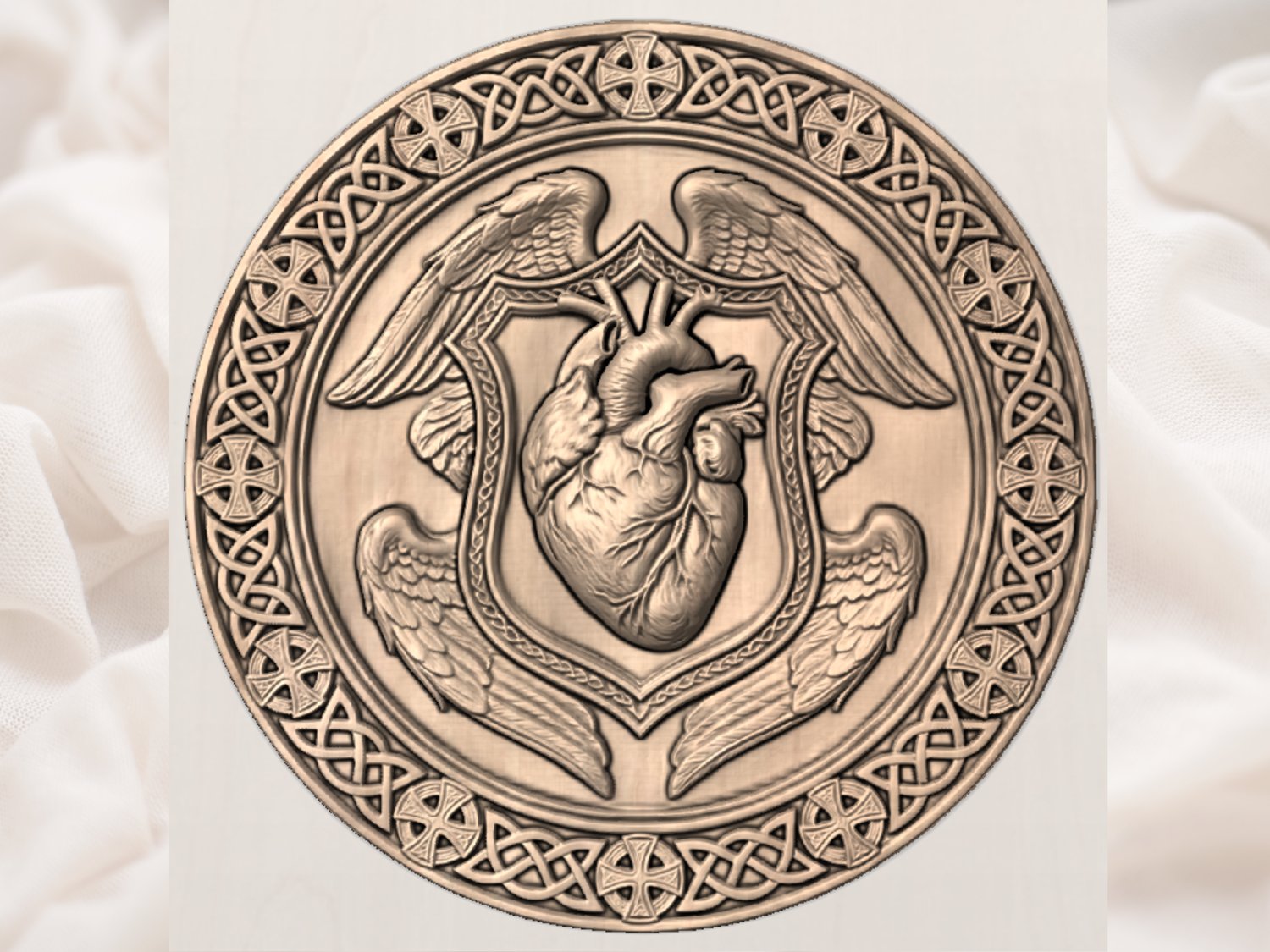Sacred Heart Celtic Shield Wall Art view 2