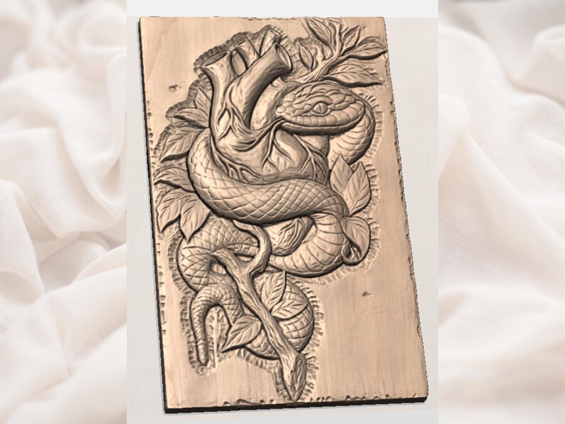 Serpent & Heart STL view 2