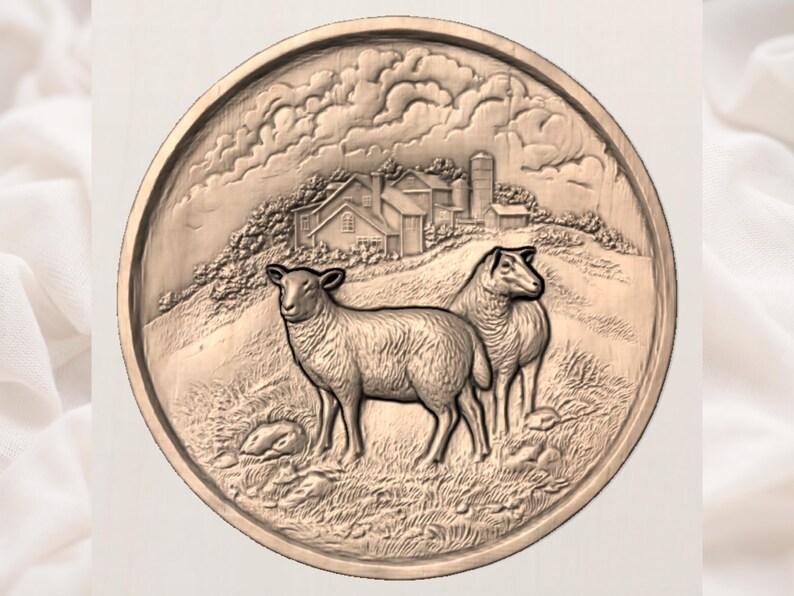 Sheep Farm STL Relief view 3