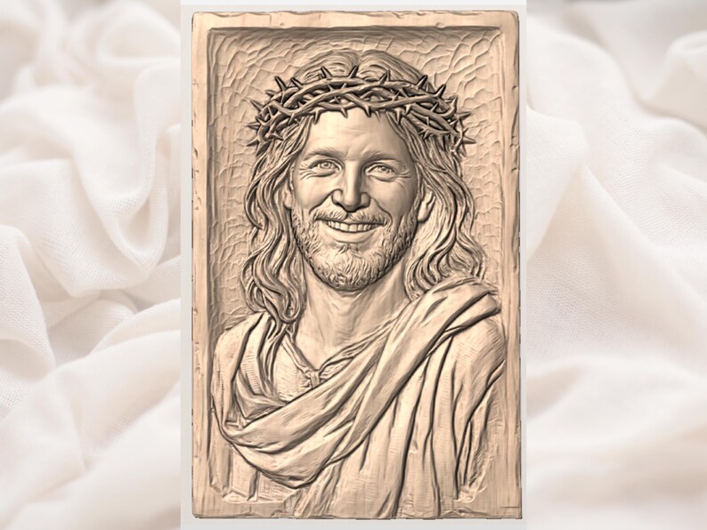 Smiling Jesus STL view 3