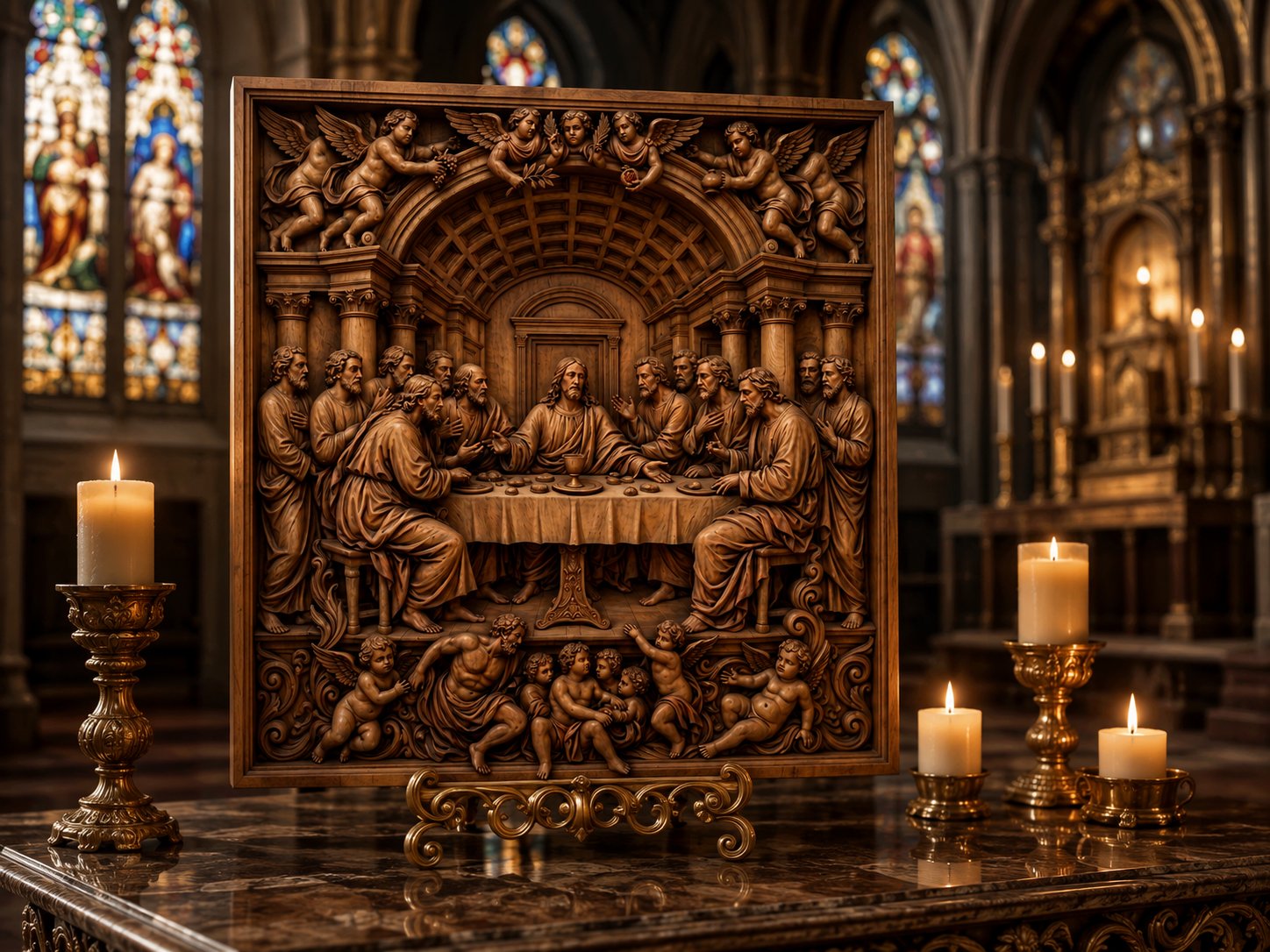 The Last Supper Jesus Apostles CNC Relief STL bas-relief STL design
