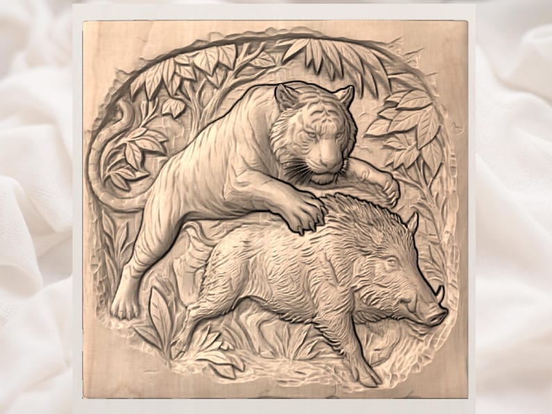 Tiger Boar attack STL view 2