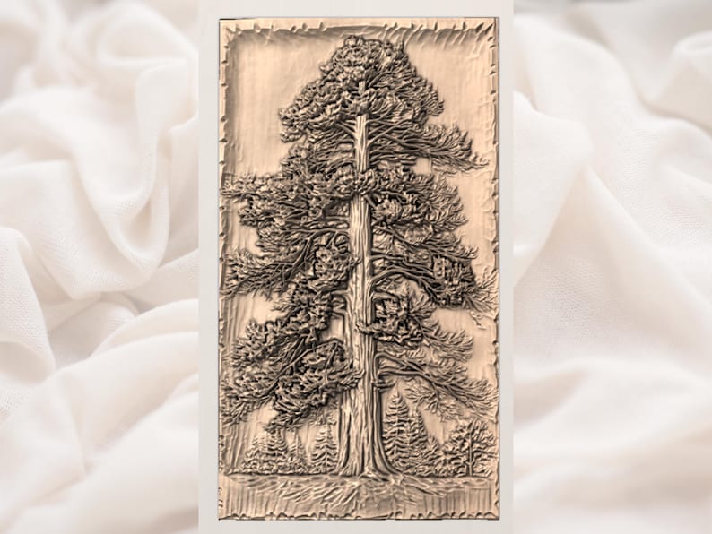 Towering Forest Tree STL view 3